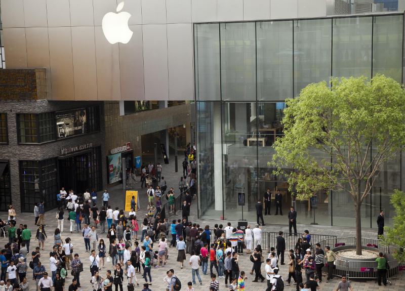 An Apple store is seen in Beijing. Apple appears set to launch an online payment system in China. u00e2u20acu201d AFP pic