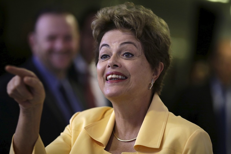 Brazil's President Dilma Rousseff gestures during news conference after an event at the Planalto Palace in Brasilia, Brazil September 2, 2015. u00e2u20acu201d Reuters pic