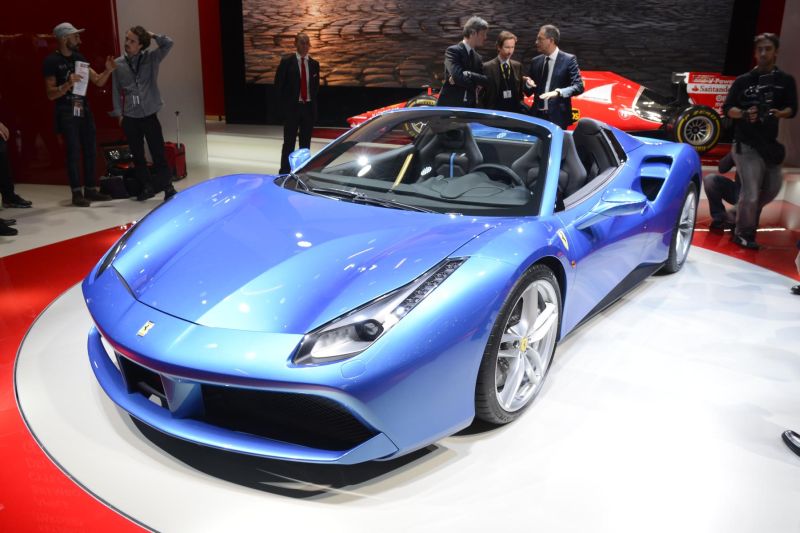 The Ferrari 488 Spider at the Frankfurt Motor Show 2015. AFP-Relaxnews supplied