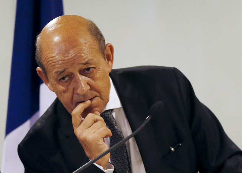 France's Defence Minister Jean-Yves Le Drian attends a news conference with Defence Minister Datuk Seri Hishammuddin Hussein (unseen) about Malaysia's proposed purchase of France's Rafale fighter jets in Kuala Lumpur, September 1, 2015. u00e2u20acu201d Reuters pic