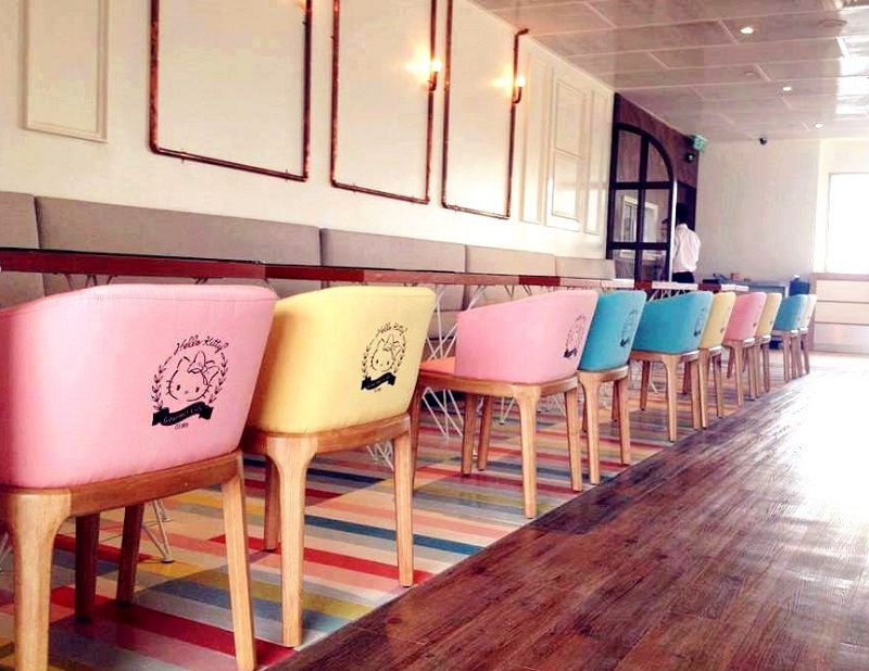 Inside the café, you’ll find walls adorned with adorable Hello Kitty paintings that complement the cheerful, comfortable pastel chairs that also feature an emblem of the White Kitty. — Picture courtesy of Sunway Pyramid