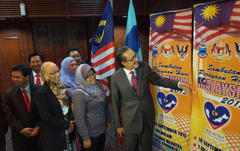 Sabahu00e2u20acu2122s Tourism, Culture and Environment Minister Datuk Masidi Manjun said a Malaysia signing ceremony re-enactment will be held Sept 16, 2015 at Padang Merdeka Kota Kinabalu. u00e2u20acu201d Picture by Julia Chan
