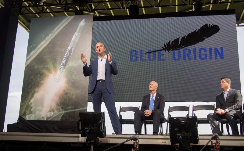 Amazon founder and Blue Origin founder Jeff Bezos announces plans to build a rocket manufacturing plant and launch site at Cape Canaveral Air Force Station, Florida September 15, 2015. u00e2u20acu201d Reuters pic