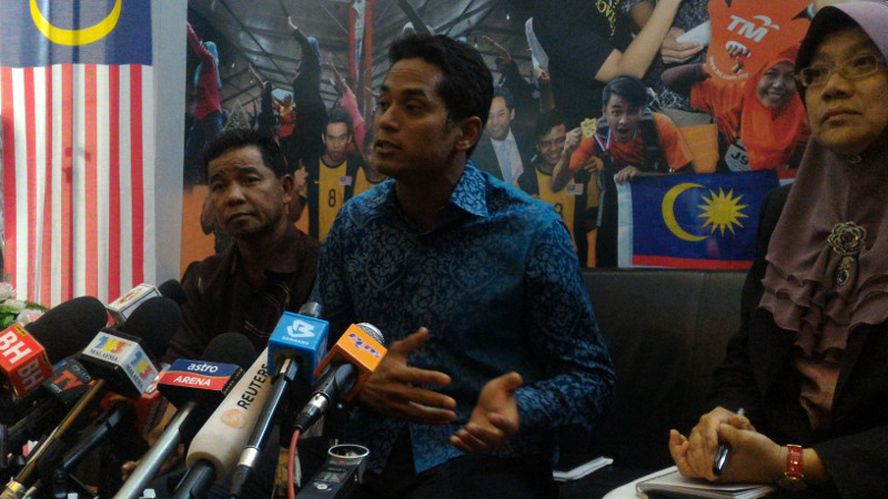Youth and Sports Minister Khairy Jamaluddin speaking to the media at a press conference in Kuala Lumpur on Tuesday nightu00e2u20acu2122s fiasco that prematurely ended Malaysiau00e2u20acu2122s World Cup qualifier against Saudi Arabia, September 10, 2015. u00e2u20acu201d Photo by Joseph Sipla