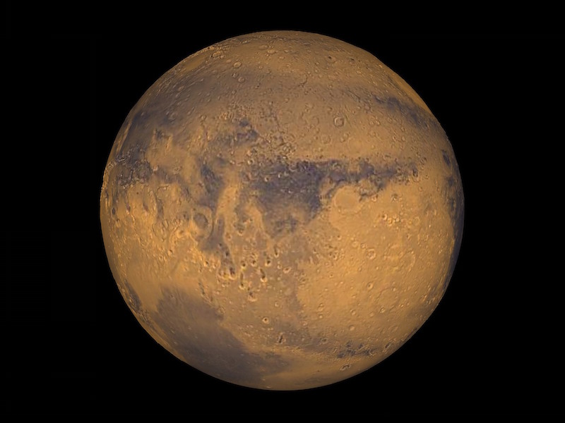 The planet Mars showing Terra Meridiani is seen in an undated NASA image. — Reuters pic