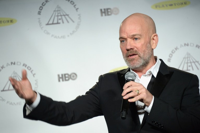 Musician Michael Stipe attends the 29th Annual Rock And Roll Hall of Fame Induction Ceremony in New York April 10, 2014. u00e2u20acu201d AFP pic