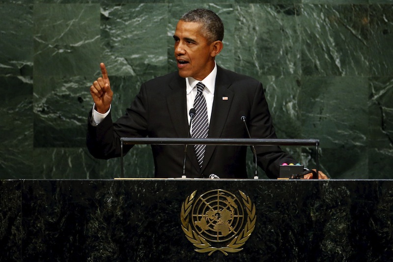 US President Barack Obama addresses attendees during a plenary meeting of the United Nations Sustainable Development Summit at the United Nations headquarters in Manhattan, New York September 27, 2015.u00c2u00a0u00e2u20acu201d Reuters pic