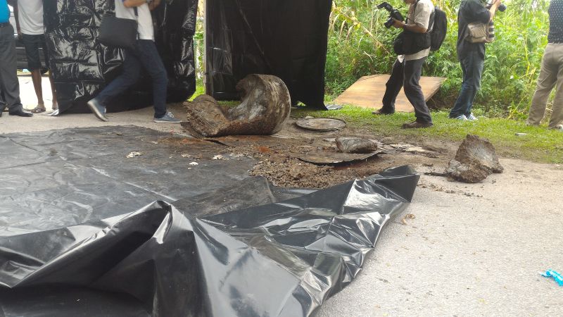 The oil drum where the body was found. u00e2u20acu2022 Picture by Joseph Sipalan