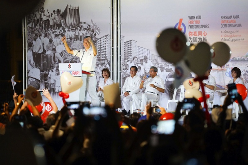PM Lee said the PAP has a solid report card, at the partyu00e2u20acu2122s final rally at Jalan Besar GRC yesterday. u00e2u20acu201d TODAY pic