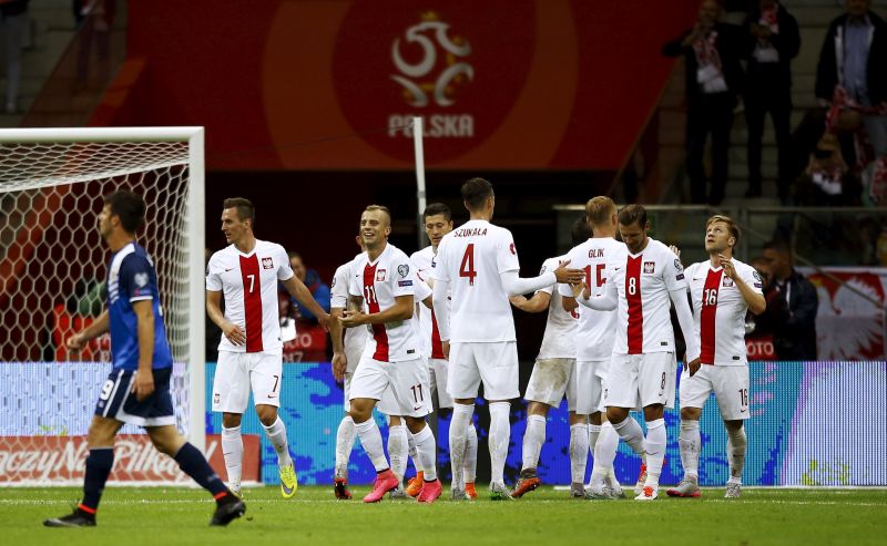 Poland's players celebrate after scoring a goal against Gibraltar during their Euro 2016 qualification match in Warsaw, Poland, September 7, 2015. u00e2u20acu2022 Reuters pic