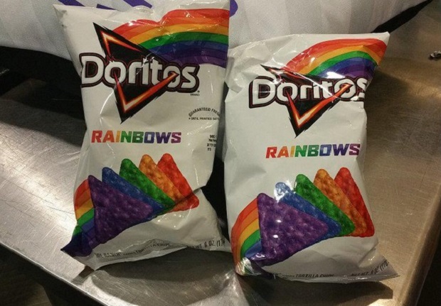 Doritos has launched a new rainbow coloured bag of chips, inspired by the Pride flag.