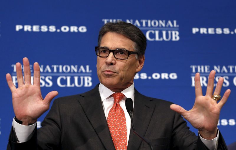 Republican presidential candidateRick Perry gestures as he discusses his economic plan at a National Press Club luncheon speech in Washington July 2, 2015. u00e2u20acu201d Reuters pic