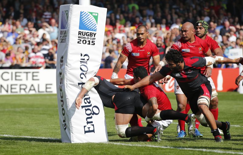 Tonga v Georgia - IRB Rugby World Cup 2015 Pool C - Kingsholm, Gloucester, England - 19/9/15 Mamuka Gorgodze scores the first try for Georgia Action Images via Reuters / Paul Childs Livepic
