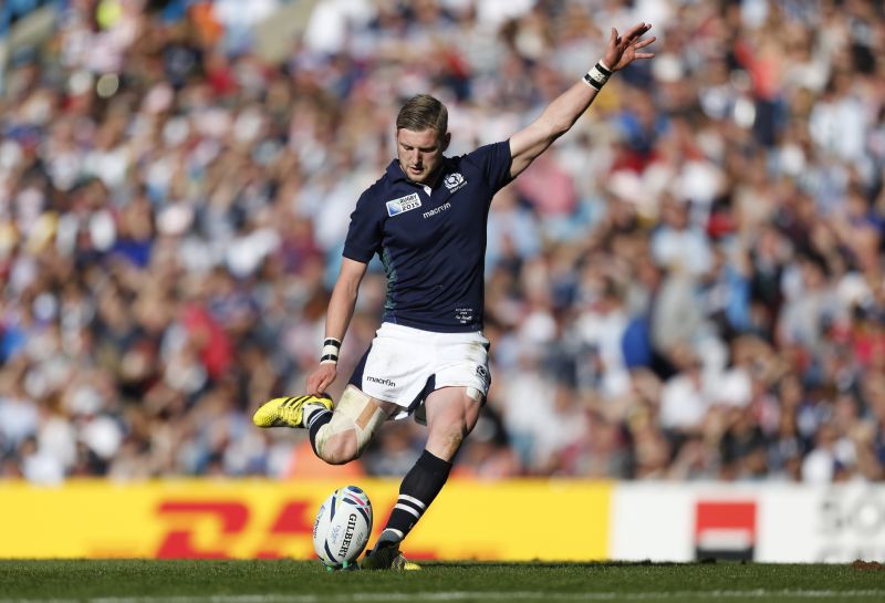 Scotland v United States of America - IRB Rugby World Cup 2015 Pool B - Elland Road, Leeds, England - 27/9/15 Scotlandu00e2u20acu2122s Finn Russell converts Action Images via Reuters / Ed Sykes Livepic