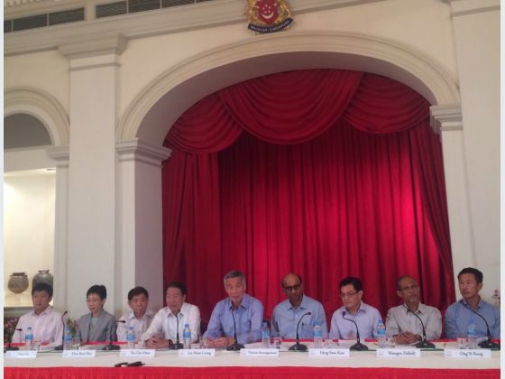 Singapore Prime Minister Lee Hsien Loong announces his Cabinet lineup, September 28, 2015. u00e2u20acu201d Ng Jing Yng/TODAY pic