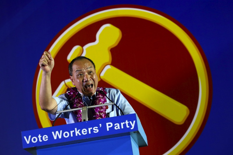 Opposition Workers' Party Secretary General Low Thia Khiang speaks during an election campaign rally in Singapore in this September 2, 2015 file photo. u00e2u20acu201d Reuters pic