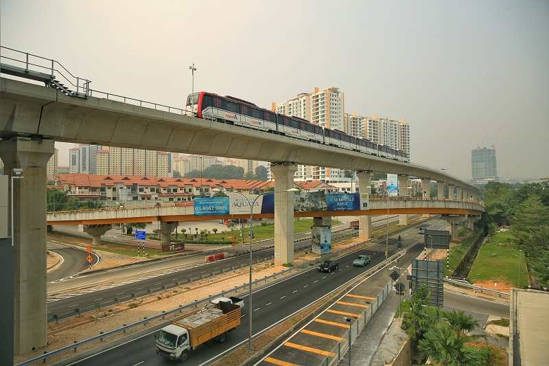 An LRT train tests the newly-built 18.1km extension line connecting Ampang to Sri Petaling, Puching, Kinrara amd Putra Heights townships in Selangor. The first phase is due for completion October 31, 2015. u00e2u20acu201d Picture by Saw Siow Feng