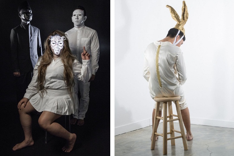 The Chronicles Of One & Zero by Zeugma (left) at the M1 Singapore Fringe Festival 2016; and Paige Phillips' Cornering A Hare (right) at the M1 Singapore Fringe Festival 2016. u00e2u20acu201d Today pic