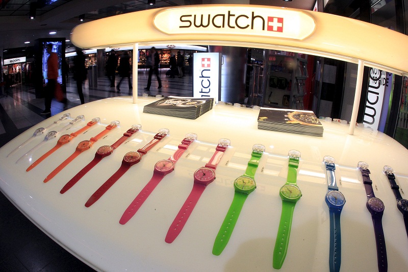 Swatch watches are displayed in front of a shop at the central station in Zurich in this February 4, 2013 file photo. u00e2u20acu201d Reuters pic