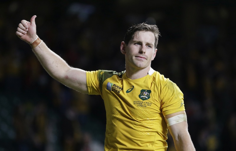 Australia's Bernard Foley celebrates after the Australia v Wales IRB Rugby World Cup 2015 Pool A game at Twickenham Stadium, London, England.u00c2u00a0u00e2u20acu201d Reuters pic