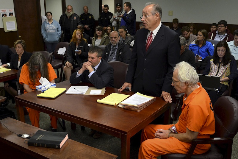 Deborah Leonard (left) and Bruce Leonard (right) sit next to their attorneys in court for a manslaughter charge against them in the death of their son Lucas Leonard, in New Hartford, New York October 16, 2015. u00e2u20acu201d Reuters pic