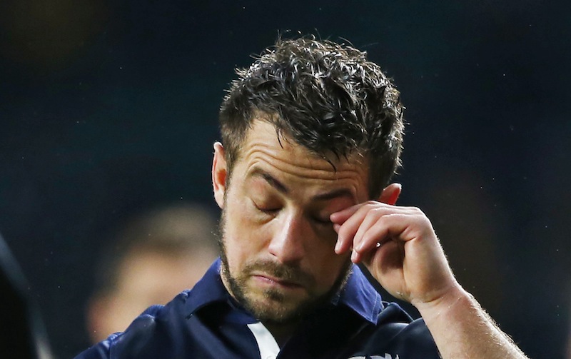 Scotland's Greig Laidlaw react at the end of the Australia v Scotland IRB Rugby World Cup 2015 Quarter Final game at Twickenham Stadium, London, England.u00c2u00a0u00e2u20acu201d Reuters pic