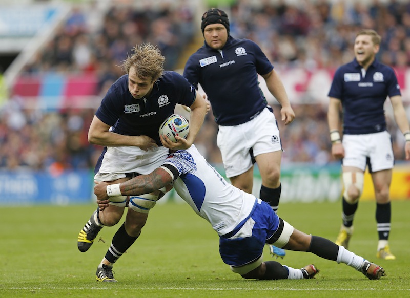 Scotland's Jonny Gray in action during the Samoa v Scotland IRB Rugby World Cup 2015 Pool B game at St James' Park, Newcastle, England.u00c2u00a0u00e2u20acu201du00c2u00a0Reuters pic