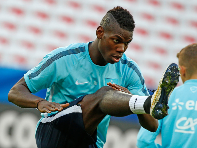 Franceu00e2u20acu2122s national football player Paul Pogba attends a training session in Nice, France, October 7, 2015. France will face Armenia in a friendly match on October 8, 2015. u00e2u20acu201d Reuters pic