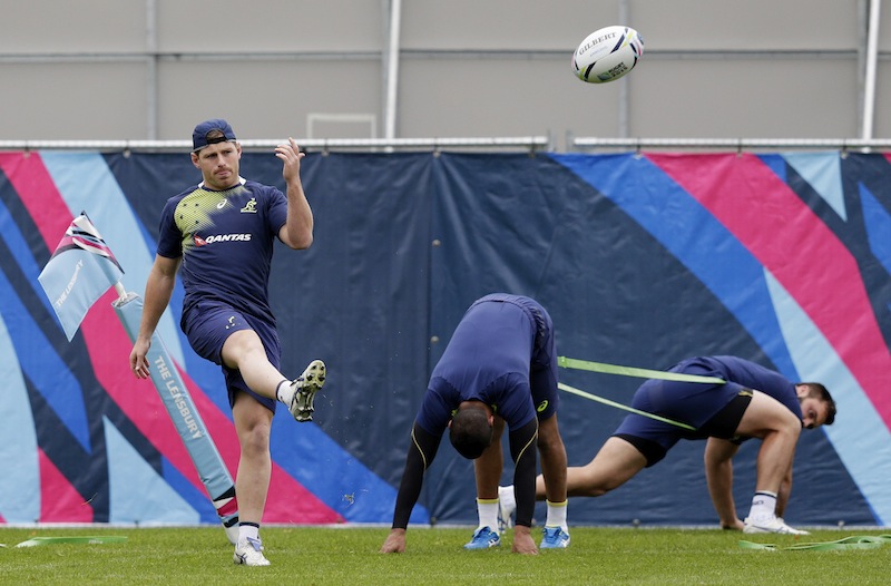 Bernard Foley of Australia during training at The Lensbury Hotel, Teddington, Middlesex.u00c2u00a0u00e2u20acu201d Reuters pic