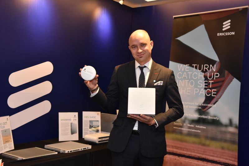 Todd Ashton, Head of Ericsson Malaysia and Sri Lanka with components of the Radio System. 