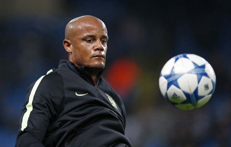 Manchester City's Vincent Kompany warms up before the Manchester City v Sevilla UEFA Champions League Group D match at Etihad Stadium, Manchester, England. u00e2u20acu201d Reuters pic