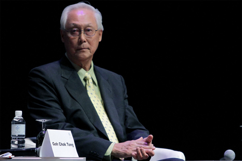 Former Singaporean prime minister Goh Chok Tong at the Global Transformation Forum at the KL Convention Centre in Kuala Lumpur, October 21, 2015. u00e2u20acu201d Picture by Yusof Mat Isa