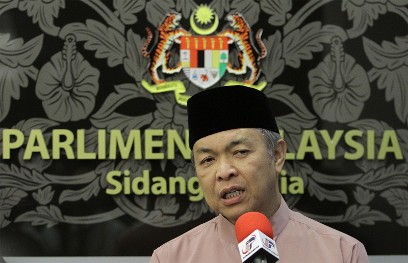 Deputy Prime Minister Datuk Seri Ahmad Zahid Hamidi speaks at a news conference at Parliament, in Kuala Lumpur, October 23, 2015. u00e2u20acu201d Picture by Yusof Mat Isa 