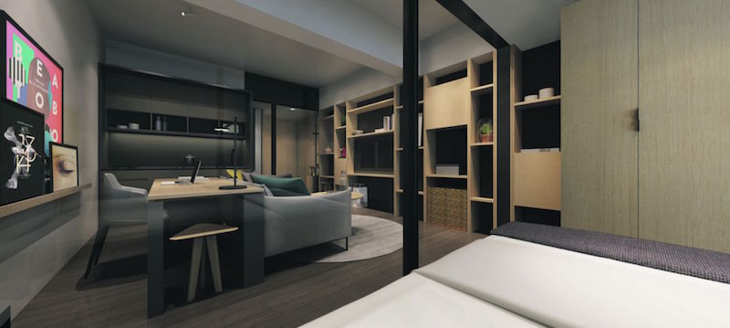 A rendering of how the Artyzen Habitat room will look like with an emphasis on living areas. — TODAY pic