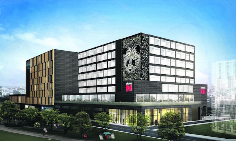 A projection of citizenM coming up Shanghai Hongqiao. — TODAY pic