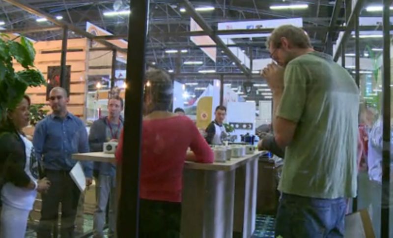 Image from the AFP Video on world coffee consumption and production.