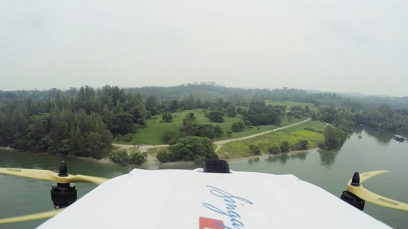 A SingPost drone successfully makes a 2km mail run from the mainland to Pulau Ubin. u00e2u20acu201du00c2u00a0TODAY pic