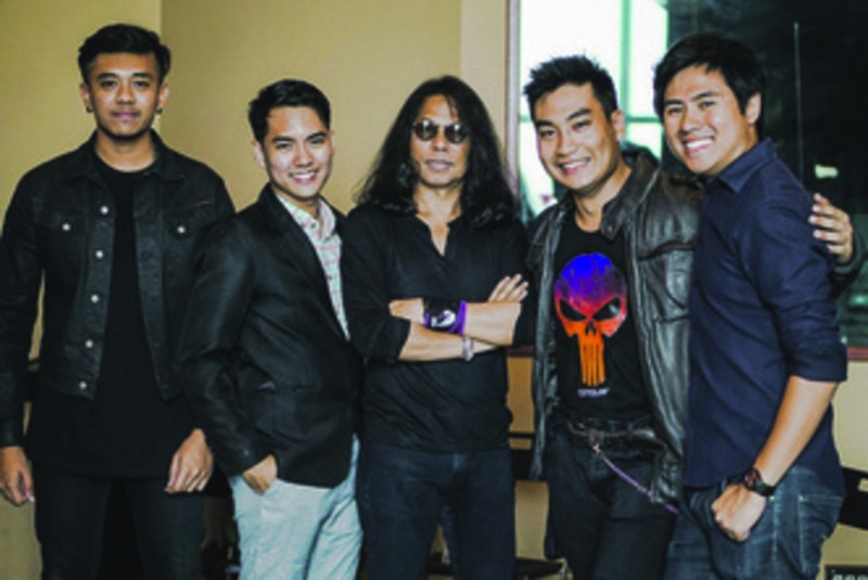 Local rock legend Hanafie Warren (center) with his band, Melvin Cyril, Iliya Zaki, Caspar Francis and Fifi Leong. u00e2u20acu201d TODAY pic