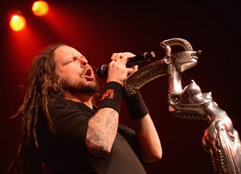 Jonathan Davis of Korn performs at Roseland Ballroom in New York City September 27, 2013. u00e2u20acu201d AFP pic