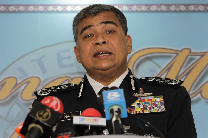 IGP Tan Sri Khalid Abu Bakar speaks at a news conference held at the Maktab PDRM in Cheras, October 23, 2015. u00e2u20acu2022 Picture by Yusof Mat Isa