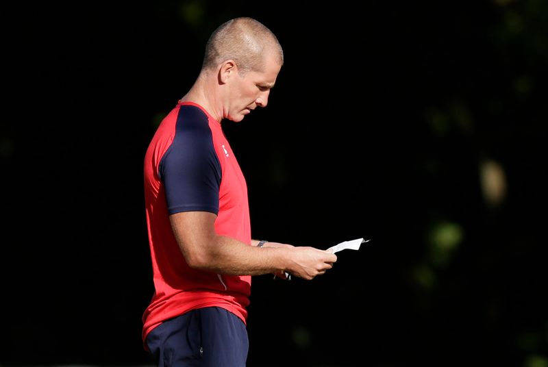 England rugger head coach Stuart Lancaster during training at Pennyhill Park in Surrey, September 29, 2015. u00e2u20acu201d Reuters pic 