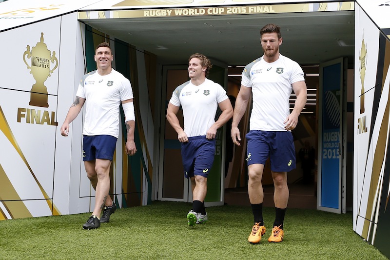 Australia's Sean McMahon, Michael Hooper and Rob Horne during training at Twickenham Stadium.u00c2u00a0u00e2u20acu201d Reuters pic