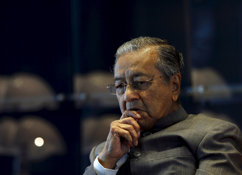 Malaysia's former prime minister Tun Dr Mahathir Mohamad during an interview with Reuters at his office in Petronas Towers, Kuala Lumpur, October 22, 2015. u00e2u20acu201d Reuters pic