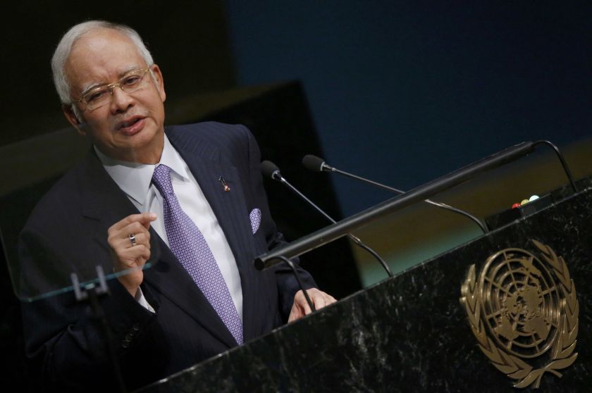 Malaysia's Prime Minister Datuk Seri Najib Razak addresses attendees during the 70th session of the United Nations General Assembly at the UN headquarters in New York, October 2, 2015. u00e2u20acu201d Reuters pic