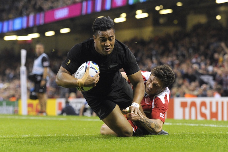 New Zealand's Julian Savea scores their sixth try completing his hat trick during the New Zealand v Georgia IRB Rugby World Cup 2015 Pool C game at Millennium Stadium, Cardiff, Wales.u00c2u00a0u00e2u20acu201d Reuters picnn