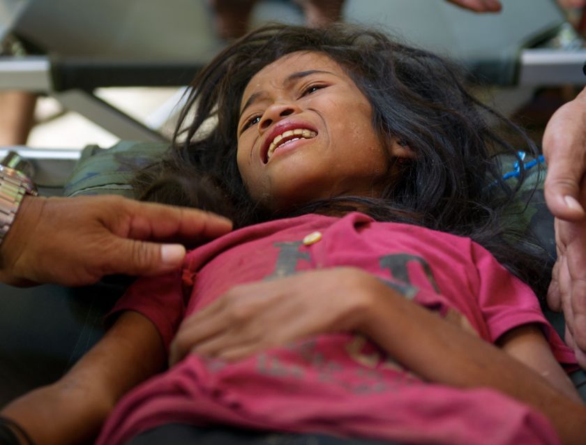 Ten-year-old Norieen Yaakob, who was found alive together with another girl out of seven Orang Asli children after disappearing for 47 days. u00e2u20acu201d Bernama pic