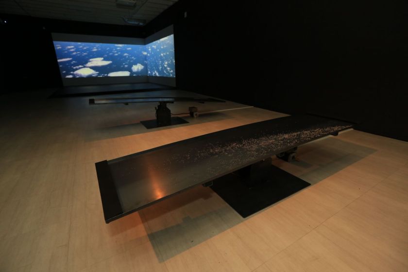 President's Young Talents 2015 joint winner Ong Kian Peng's ‘Too Far, Too Near’ installation. — TODAY pic