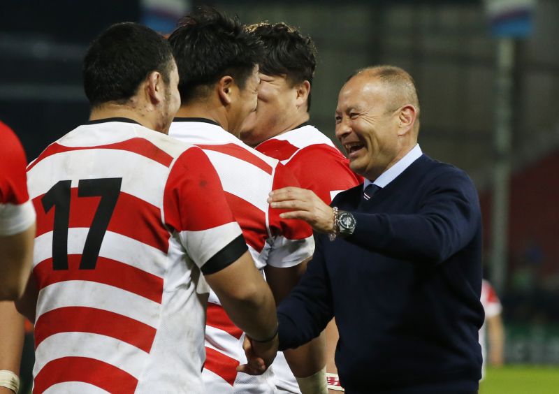 US v Japan - IRB Rugby World Cup 2015 Pool B - Kingsholm, Gloucester, England - 11/10/15 Japan head coach Eddie Jones celebrates Action Images via Reuters / Andrew Boyers Livepic