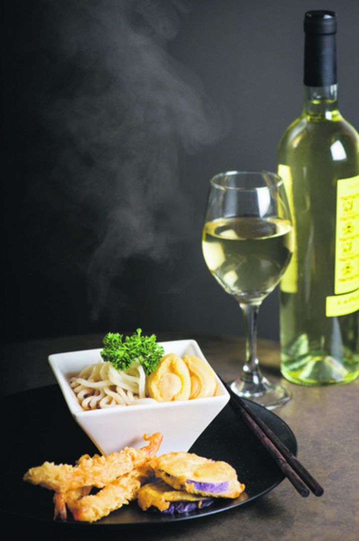 An abalone udon dish is one of the new additions to Golden Village's Gold Class movie-meets-dining experience. u00e2u20acu201du00c2u00a0TPDAY pic