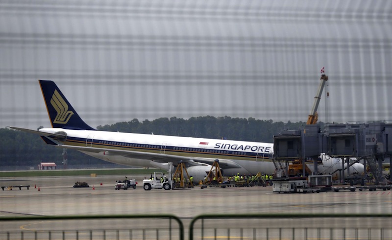 The Singapore Airlines Airbus A330-300 that collapsed on Oct 11, 2015. u00e2u20acu201d TODAY pic